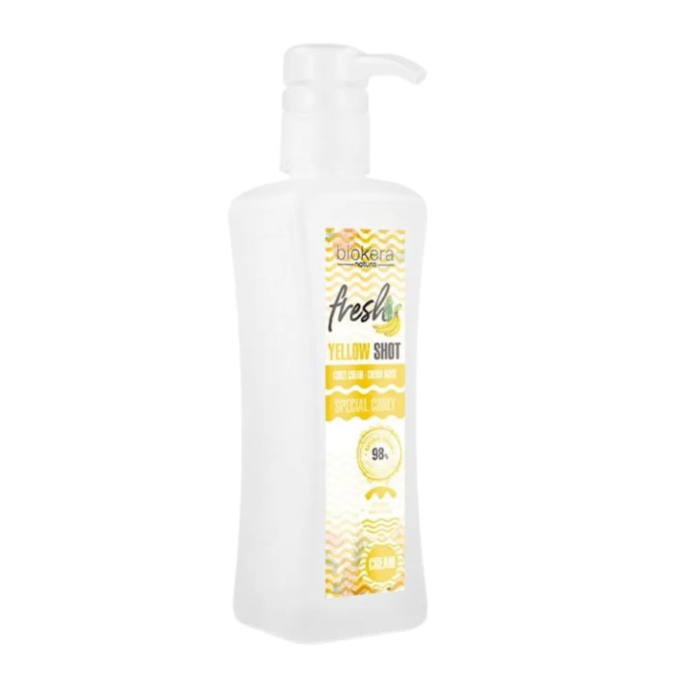 Salerm Cosmetics Biokera Natura Fresh Yellow Shot Curly Cream Sin Aclarado 300ml